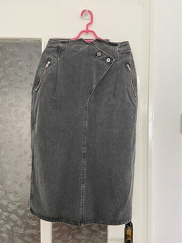 H&M Gri Kot Etek
