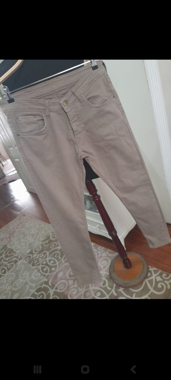 Gri Erkek Normal Kesim Denim Pantolon - Görsel 3