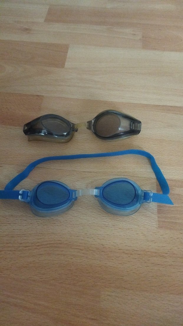 Mavi ve Gri Elastik Yüzücü Gözlüğü - Görsel 2