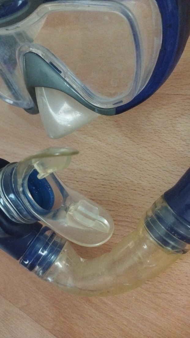 Mavi Elastik Bantlı Dalış Maskesi ve Şnorkel - Görsel 2