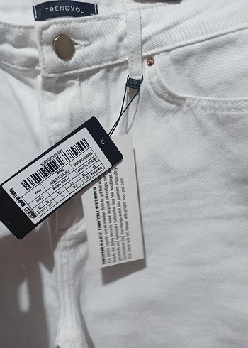 Trendyol & Milla Beyaz Midi Boy Regular Fit Kadın Kot Pantolon
