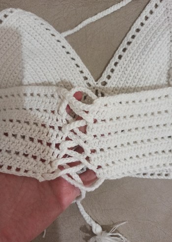 Zara Beyaz Bohem Mini Bralet