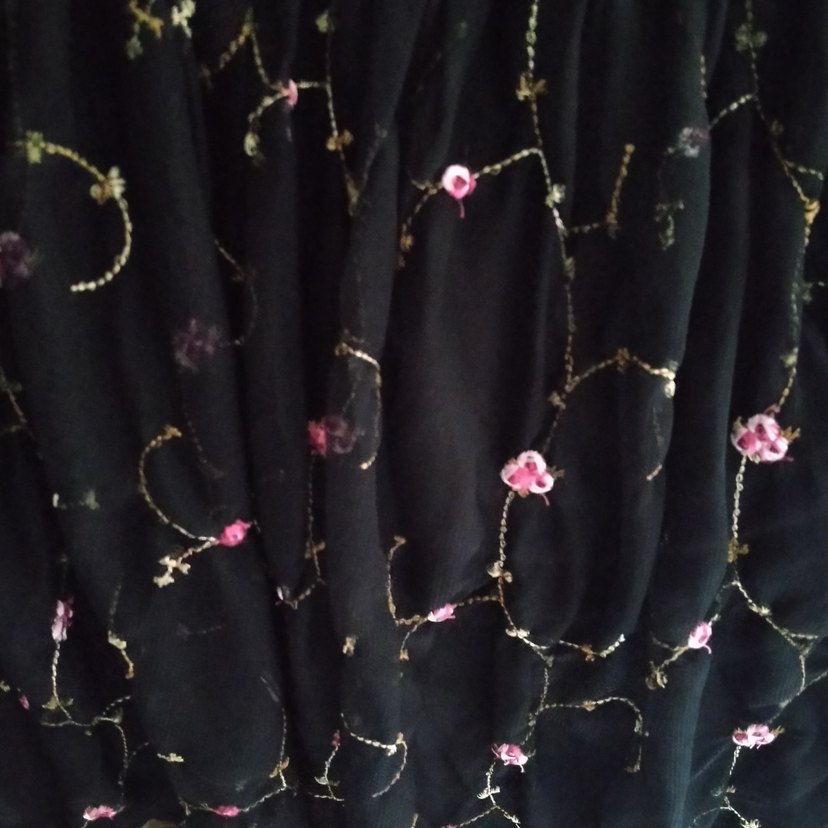 Pembe Nakışlı Uzun Hamile Eteği - Görsel 2