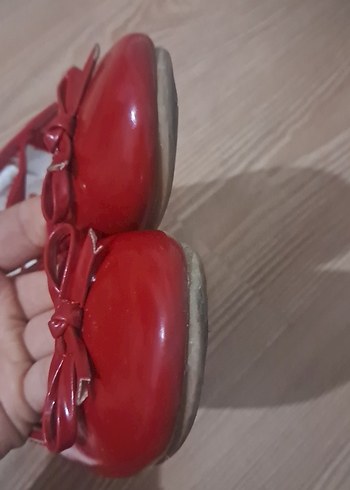 Kız Çocuk Kırmızı Fiyonk Detaylı Babet - Görsel 5