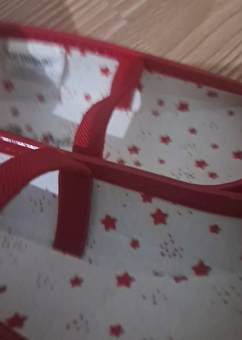 Kız Çocuk Kırmızı Fiyonk Detaylı Babet - Görsel 3