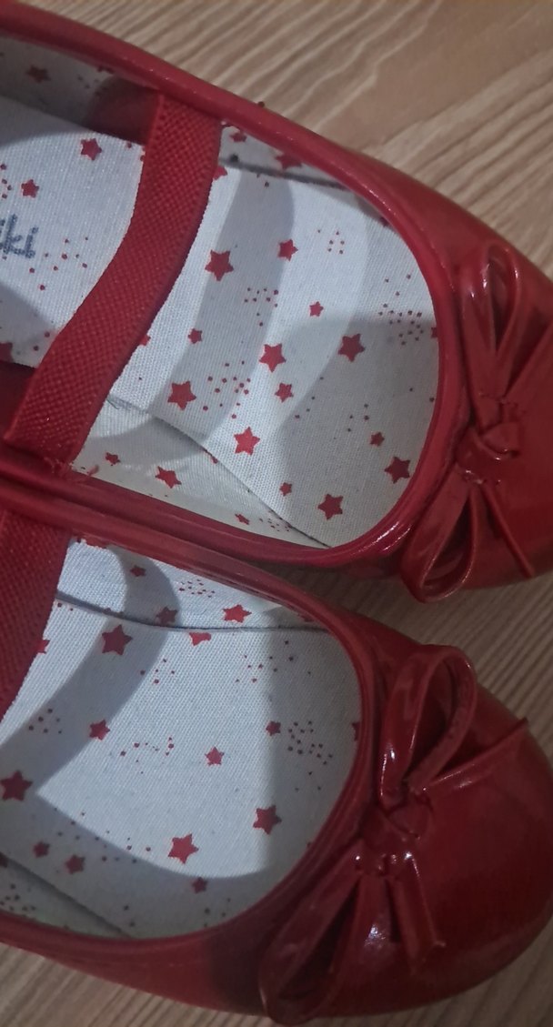 Kız Çocuk Kırmızı Fiyonk Detaylı Babet - Görsel 4