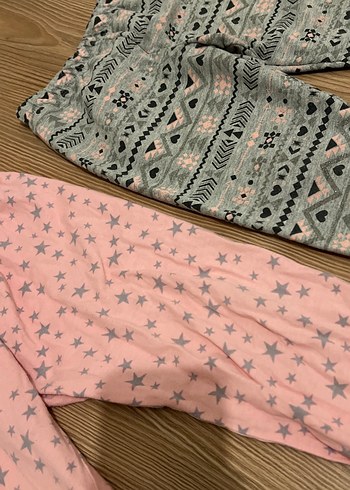 Kız Çocuk Gevşek Kesim Yıldız Desenli Tayt - Görsel 2