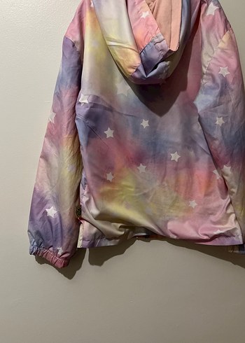 Kız Çocuk Pastel Batik Desenli Yağmurluk - Görsel 3