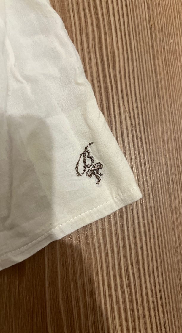 Kız Çocuk Beyaz Kısa Kollu Fırfırlı Elbise - Görsel 4