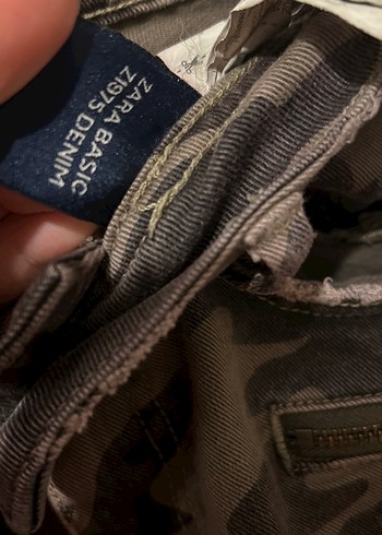 Kahverengi Kamuflajlı Bol Kesim Kot Pantolon - Görsel 5