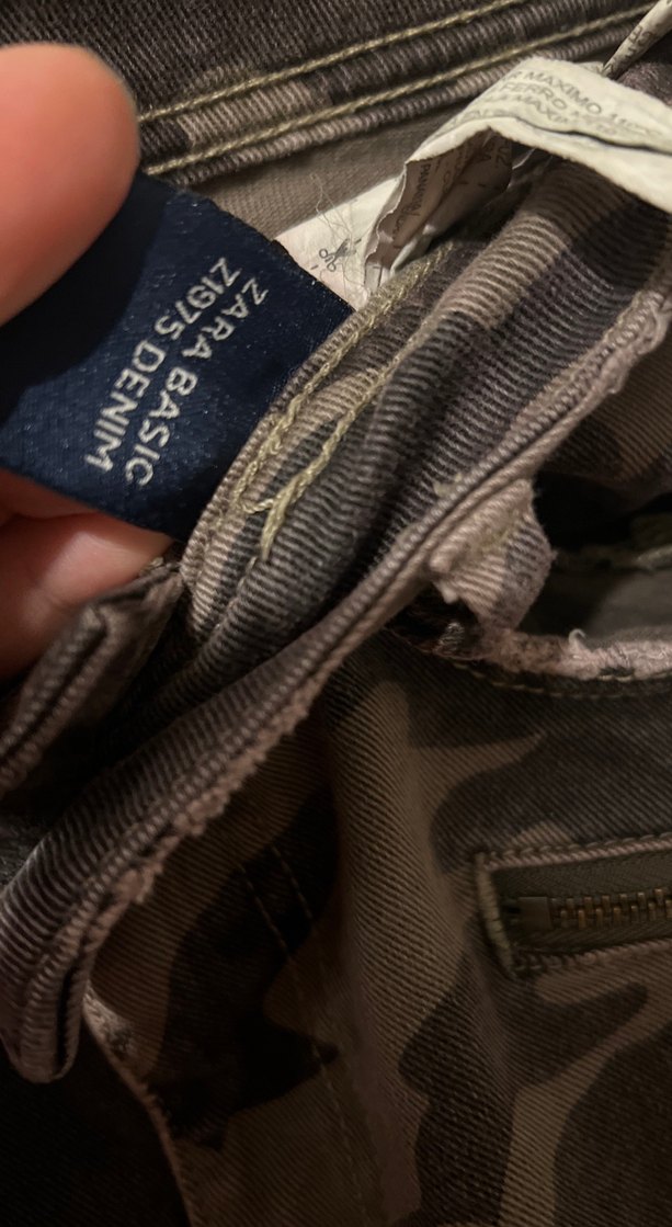 Kahverengi Kamuflajlı Bol Kesim Kot Pantolon - Görsel 5