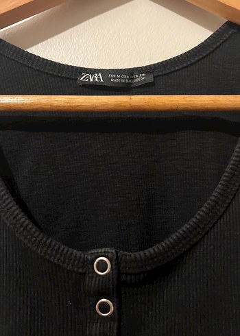 Düğmeli Siyah Kadın Atlet - Görsel 2