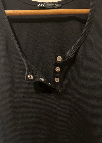 Düğmeli Siyah Kadın Atlet - Görsel 4