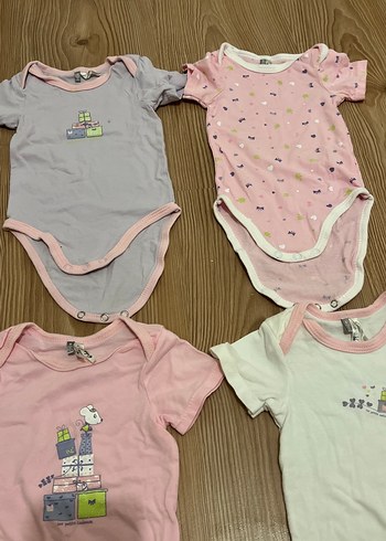 Kız Bebek Kısa Kollu Baskılı Body Seti - Görsel 2