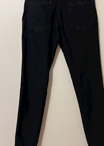 Siyah Midi Kadın Denim Pantolon - Görsel 4