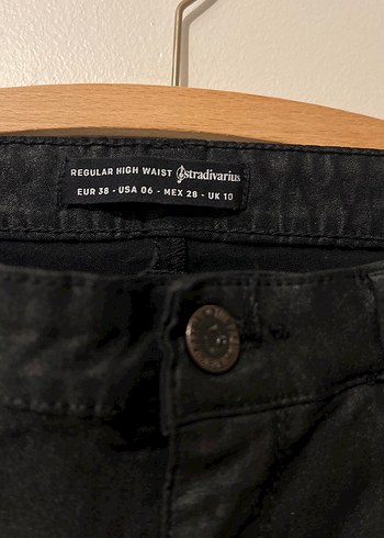 Siyah Midi Kadın Denim Pantolon - Görsel 2