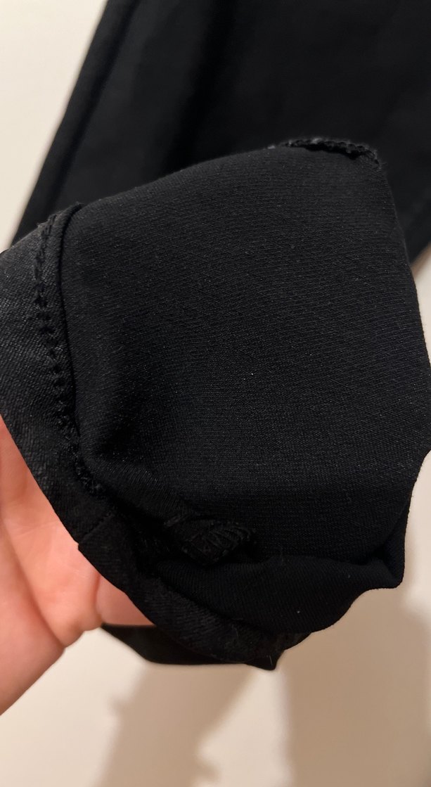 Siyah Midi Kadın Denim Pantolon - Görsel 3