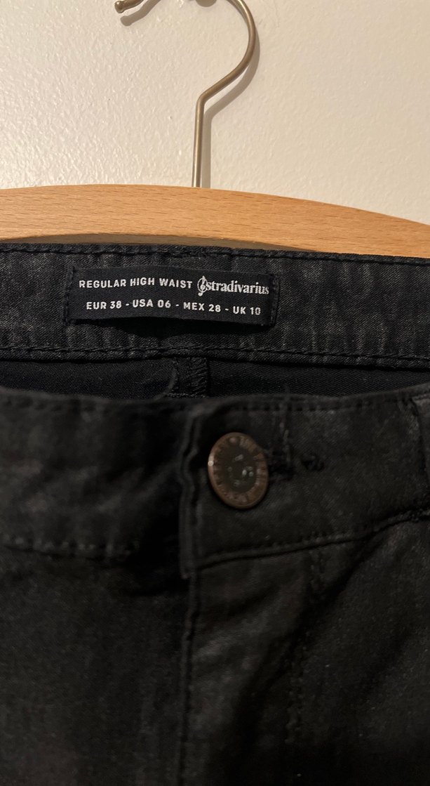 Siyah Midi Kadın Denim Pantolon - Görsel 2