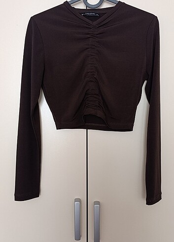xs Beden Büzgülü crop bluz