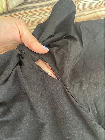 universal Beden siyah Renk Kol detaylı bağlamalı bluz
