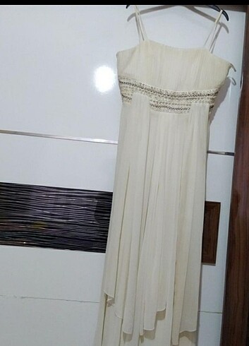 Diğer Krem renginde nikah elbisesi