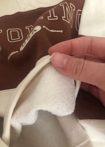 H&M Düğmeli Kahverengi Kadın Sweatshirt