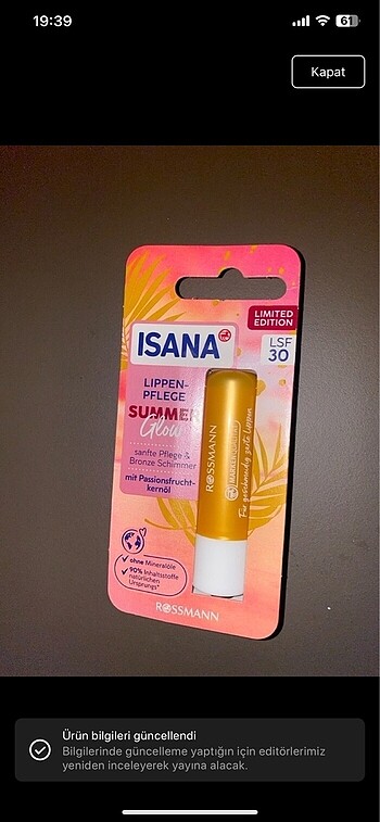 İsana lip balm