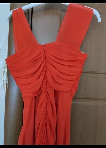 Zara Kırmızı elbise yeni