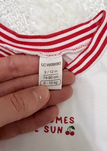 Beyaz Kısa Kollu Kız Tişörtü, Renkli Detaylı - Görsel 2