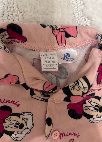 Kız Çocuk Pembe Minnie Baskılı  Pijama - Görsel 2