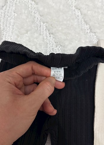 Kız Çocuk Pliseli Pamuklu Tayt 2'li Set - Görsel 2