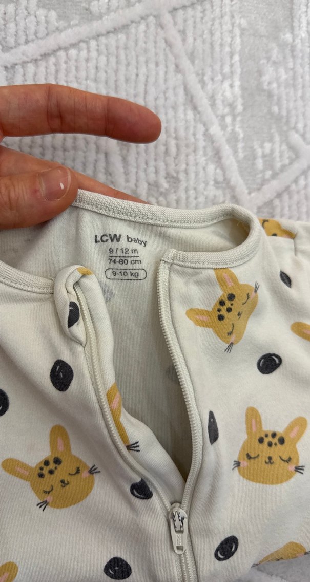 Renkli Baskılı Fermuarlı Bebek Tulumu - Görsel 2