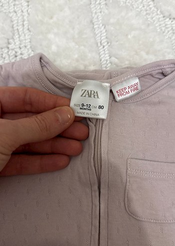 Fermuarlı Gri Bebek Kız Tulum - Görsel 3