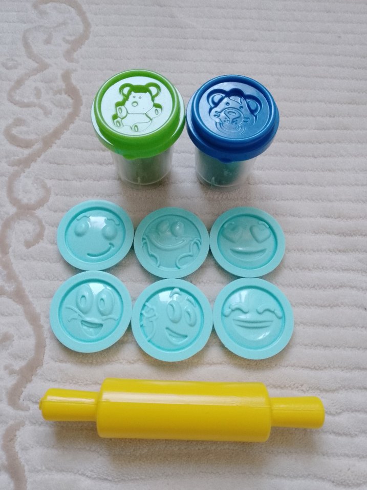 Pastel Mavi Figürlü Oyun Hamuru Seti - Görsel 3