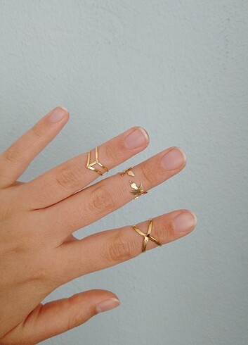 Eklem yüzükleri 3 adet altın - Görsel 3