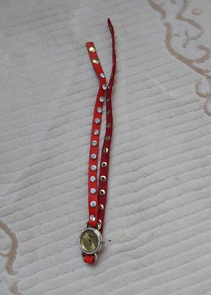 Polo 55 Kadın Dolamalı Saat Kırmızı - Görsel 2