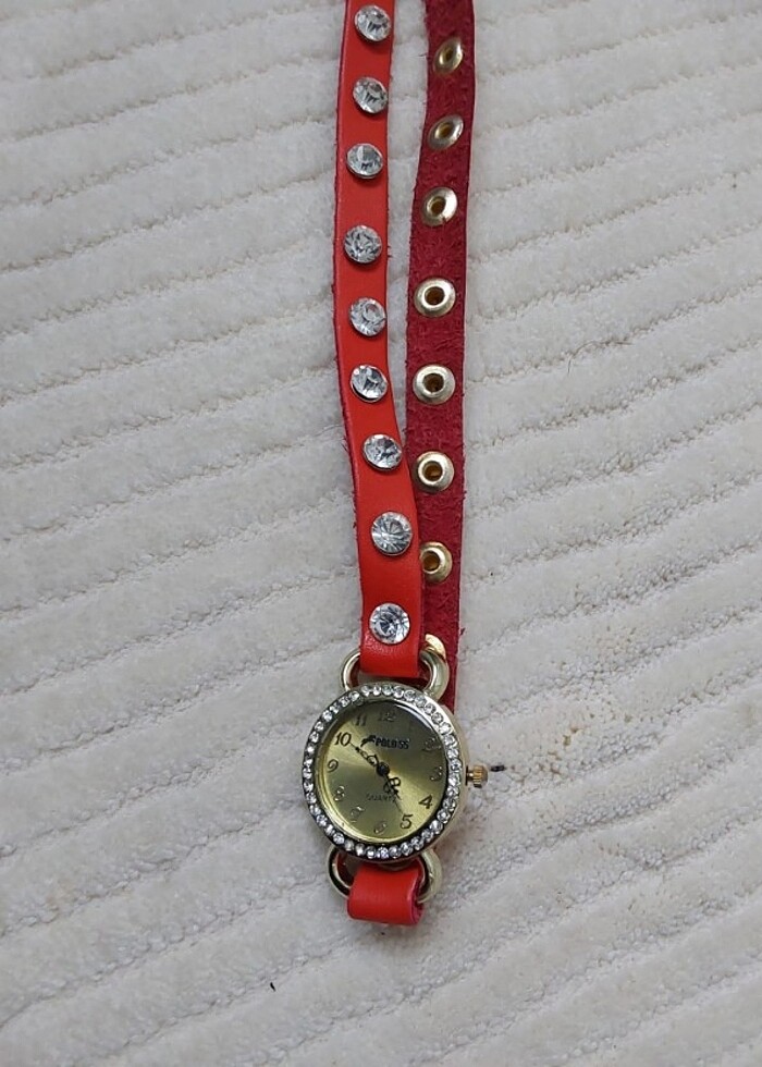 Polo 55 Kadın Dolamalı Saat Kırmızı - Görsel 3
