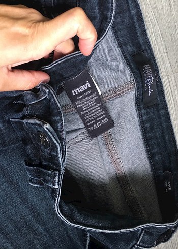 30 Beden lacivert Renk Erkek Lacivert Regular Fit Denim Jean
