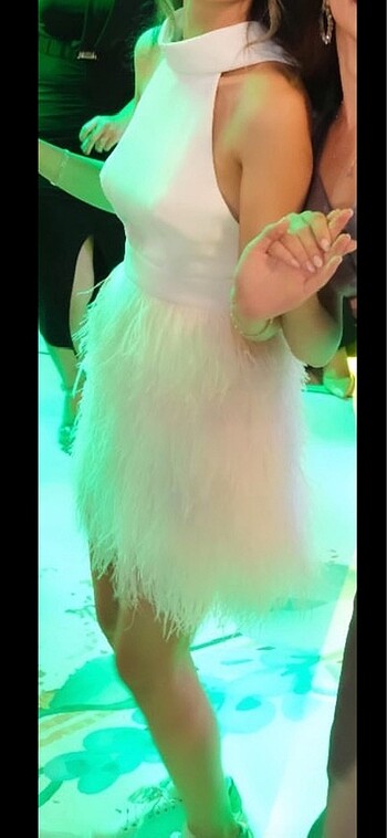 Vakko Vakko wedding beyaz gece elbisesi