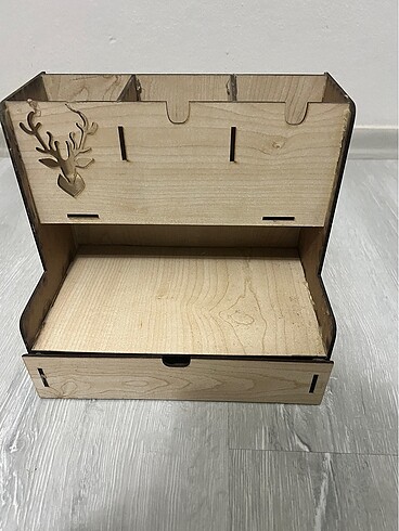 Ahşap düzenleyici makyaj kalem organizer