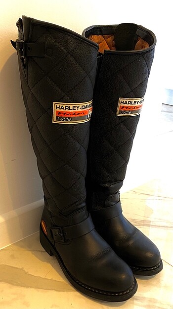 Harley Davidson Kadın Siyah Çizme