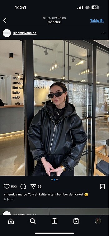Zara bomber deri ceket
