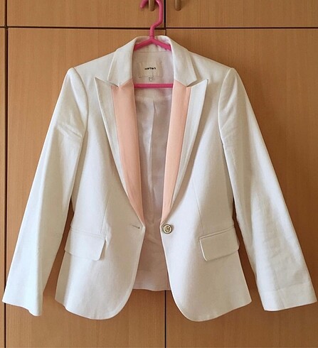 Koton marka beyaz keten ceket
