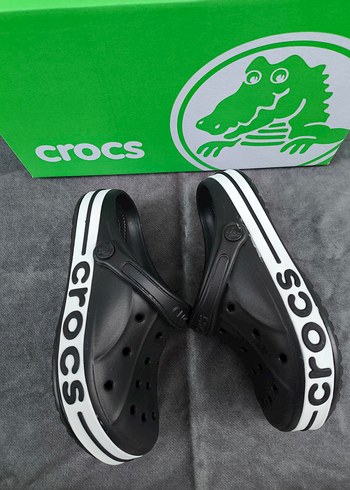 Crocs Siyah KADIN Terlikler Velcro Bantlı