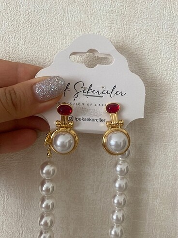 İNCİ KOLYE KÜPE TAKIMI - Görsel 2