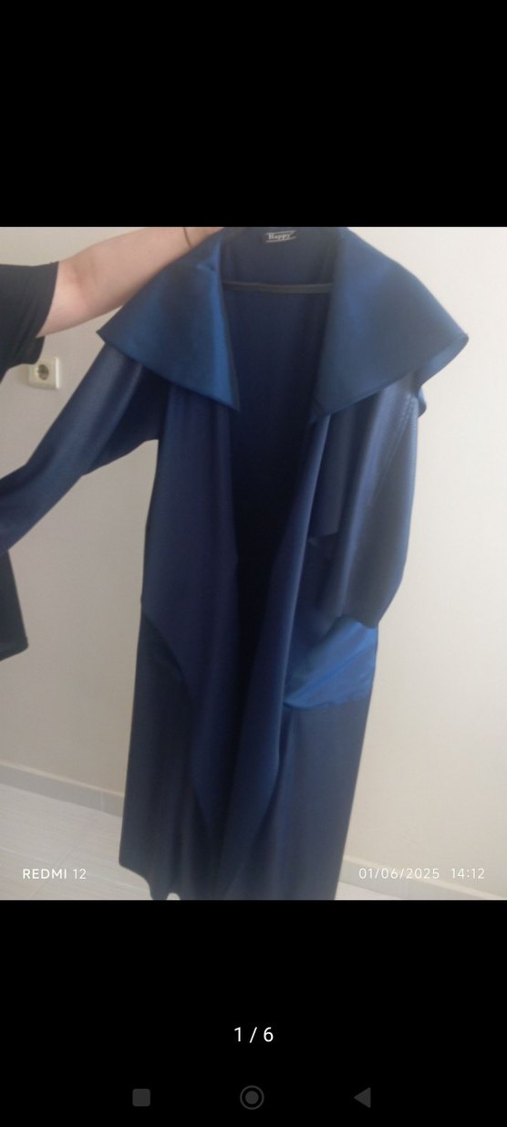 Lacivert Uzun Kadın Kolsuz Elbise - Görsel 2