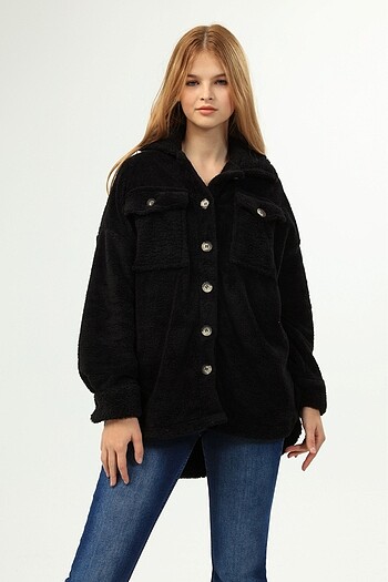 Yumoş Cepli Oversize mont