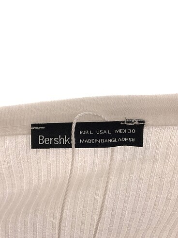 l Beden beyaz Renk Bershka Kısa Elbise %70 İndirimli.