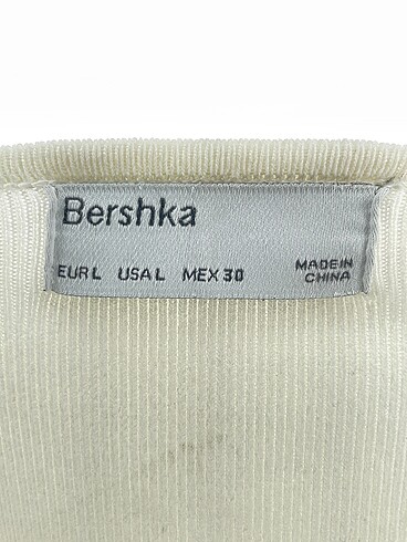 l Beden beyaz Renk Bershka Kısa Elbise %70 İndirimli.