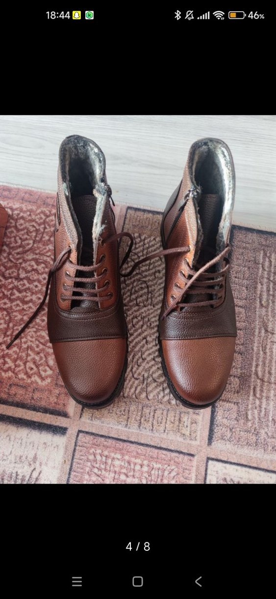 Timsah Desenli Kahverengi Bağcıklı Erkek Bot - Görsel 3